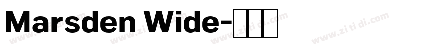 Marsden Wide字体转换